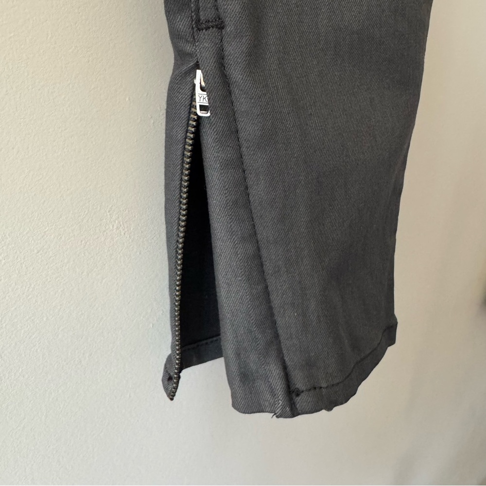 RAG & BONE ZIP ANKLE COATED SKINNY JEANS DARK GRAY ALMOST BLACK SIZE 27 - Picture 8 of 10